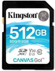 Kingston SDXC Canvas Go! 512GB C10/U3/V30 SDG/512GB