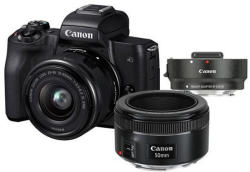 Canon EOS M50 + EF-M 15-45mm IS STM + 50mm STM (2680C061AA)