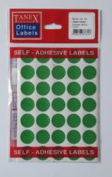 Tanex Etichete autoadezive color, D19 mm, 350 buc/set, Tanex -verde (TX-OFC-131-GR)