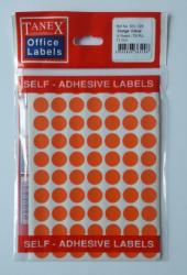 Tanex Etichete autoadezive color, D13 mm, 700 buc/set, Tanex - orange (TX-OFC-129-OG) - viamond