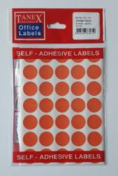 Tanex Etichete autoadezive color, D19 mm, 350 buc/set, Tanex -orange (TX-OFC-131-OG) - viamond
