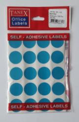 Tanex Etichete autoadezive color, D25 mm, 200 buc/set, Tanex - albastru (TX-OFC-132-BL) - viamond