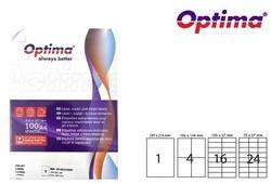 OPTIMA Etichete color autoadezive 4/A4, 105 x 148 mm, 100 coli/top, Optima - albastru (OP-404105148-BL) - ihtis