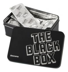 Secura The Black Box díszdobozos fekete óvszer 50 db