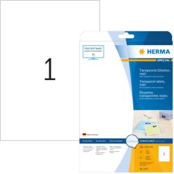  Herma No. 4375 lézeres 210 x 297 mm méretű, átlátszó öntapadós etikett címke A4-es íven - 25 etikett címke / csomag - 25 ív / csomag (Herma 4375)