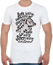 printfashion Agymenők Soft Kitty - Férfi póló - Fehér (823765)