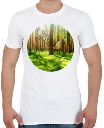 printfashion Deer couple - Férfi póló - Fehér (822643)