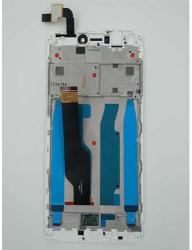 NBA001LCD2427 Xiaomi Redmi Note 4X fehér OEM LCD kijelző érintővel kerettel, előlap (NBA001LCD2427)