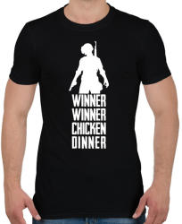 printfashion Winner Winner Chicken Dinner PUBG - Férfi póló - Fekete (828254)
