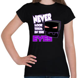 printfashion Minecraft - Enderman szem - Női póló - Fekete (831853)