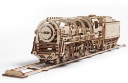 UgearsModels Locomotiva cu abur - Puzzle 3D Modele Mecanice (UG 4820184120235)