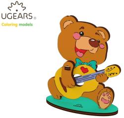 UgearsModels Ursulet - Puzzle 3D de colorat pentru copii (UG 4820184120334)