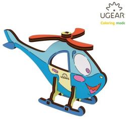 UgearsModels Elicopter - Puzzle 3D de colorat pentru copii (UG 4820184120327)
