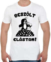 printfashion Kisvakond - Beszólt, elástam! - Férfi póló - Fehér (835023)