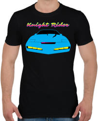 printfashion Knight Rider Synthwave - Férfi póló - Fekete (834837)