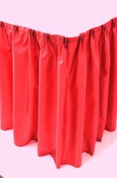  Bordó dekorselyem asztalszoknya - 450 cm széles, 75 cm magas