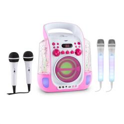Auna Kara Liquida culoare roz + Set microfon Dazzl, dispozitiv karaoke, iluminare LED (PL-9360_1952) (PL-9360_1952)