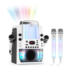 Auna Kara Liquida BT culoare gri + Set microfon Dazzl, dispozitiv karaoke, iluminare LED (PL-1560_1952) (PL-1560_1952)