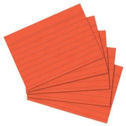 Herlitz Kartoték kártya A7/100 ív, vonalas narancssárga (10901197)