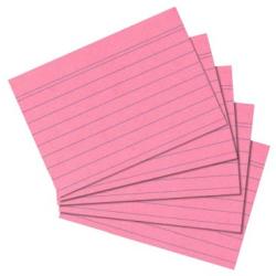 Herlitz Kartoték kártya A7/100 ív, vonalas rózsaszín (10836229)