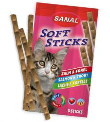 Sanal Recompense pentru pisici, Sanal Sticks Somon si Pastrav, 15 g