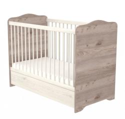 TIMBA Viki 60x120-as zárt végű kiságy ágyneműtartóval