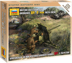 Zvezda Easy Kit British Anti-Tank Gun with Crew 1:72 (6169)