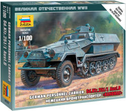 Zvezda Easy Kit Sd Kfz 251/1 Ausf B 1:100 (6127)