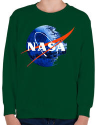 printfashion NASA Halálcsillag logo - Gyerek pulóver - Sötétzöld (853410)