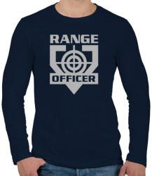 printfashion Range Officer - Férfi hosszú ujjú póló - Sötétkék (856972)
