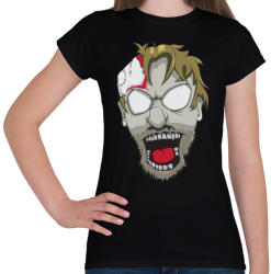 printfashion Zobie head - Női póló - Fekete (852886)