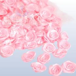 szatén rózsafej 2, 5 cm-es (50 db) rózsaszín