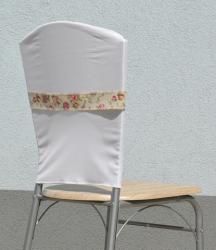  Elasztikus széktámla huzat - fehér