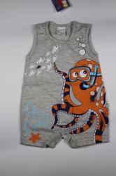 SUNNY KIDS Гащеризон Октопод в сиво, 56, 62, 68