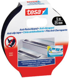 tesa Banda adeziva anti-alunecare, 25 mm x 5 m, neagra, TESA
