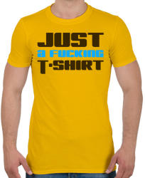 printfashion just-a-fucking-t-shirt-2-blue-brown - Férfi póló - Sárga (877623)