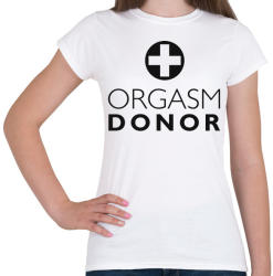 printfashion orgasm-donor-black - Női póló - Fehér (879534)