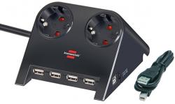 brennenstuhl 2 Plug + 4 USB 1,8 m (1153500122)