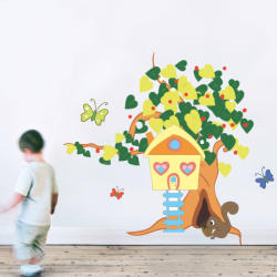 BeKid Stickere perete copii Copacel cu veverita - 88 x 80 cm