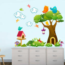 BeKid Stickere perete copii Povestea pasarelelor - 108 x 90 cm
