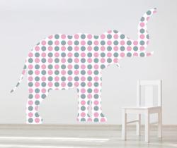 BeKid Sticker decorativ Giant Elephant pentru fetite - 121 x 96 cm