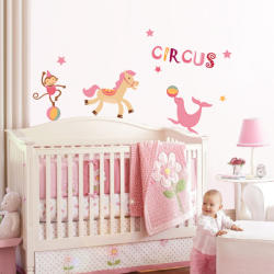 BeKid Stickere perete copii Circ vesel - 134 x 70 cm