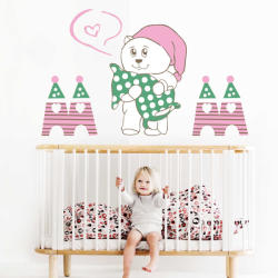 BeKid Stickere perete copii Ursuletul somnoros - 146 x 100 cm