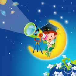 BeKid Tablou canvas Astrofizician - 40 x 40 cm