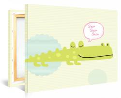 BeKid Tablou canvas Crocodilul fericit - 35 x 50 cm