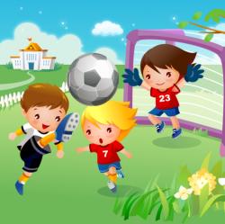 BeKid Tablou canvas Football cu prietenii - 40 x 40 cm