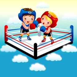 BeKid Tablou canvas Boxing - 40 x 40 cm