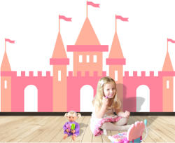 BeKid Stickere perete copii Princess Castle - 230 x 120 cm