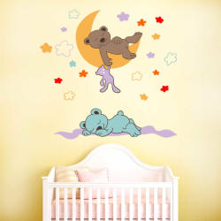 BeKid Stickere perete copii Ursuleti dormind - 94 x 88 cm