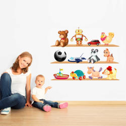 BeKid Stickere perete copii Raft cu jucarii - 80 x 61 cm